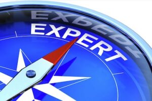 Illustration of a compass with the word "Expert"
