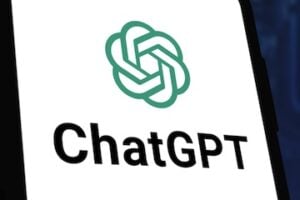 ChatGPT logo on a smartphone screen