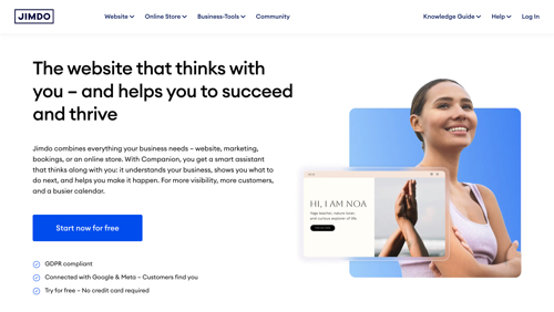 Jimdo home page Jimdo home page