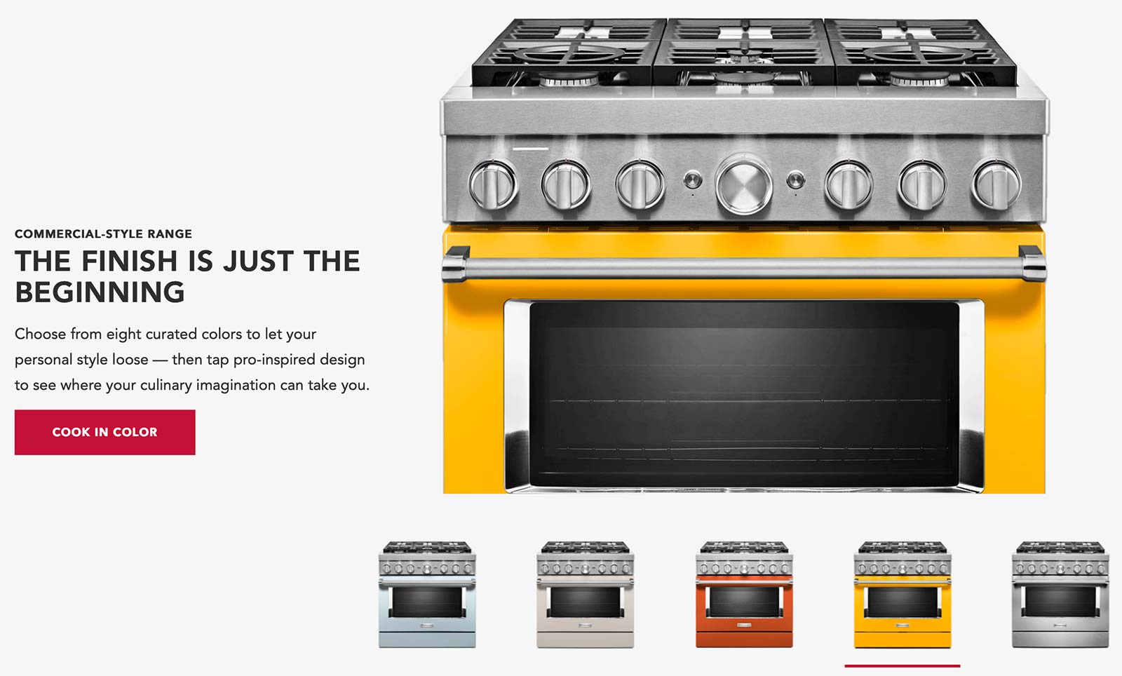 KitchenAid's trending colors, as seen on its major appliances. KitchenAid's trending colors, as seen on its major appliances.
