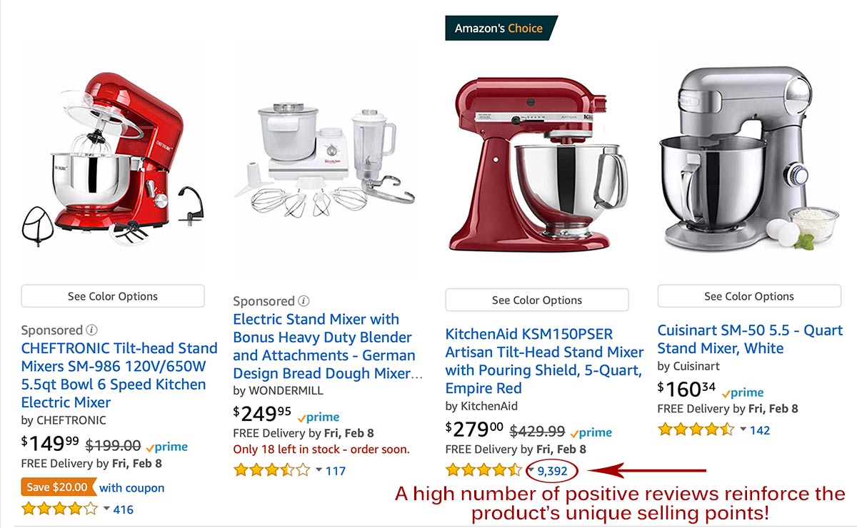 Comparison of KitchenAid price versus competitors Comparison of KitchenAid price versus competitors