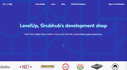 Home page of LevelUp