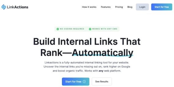 Home page of LinkActions Home page of LinkActions