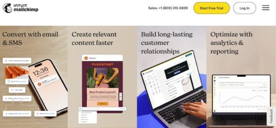 Intuit Mailchimp home page