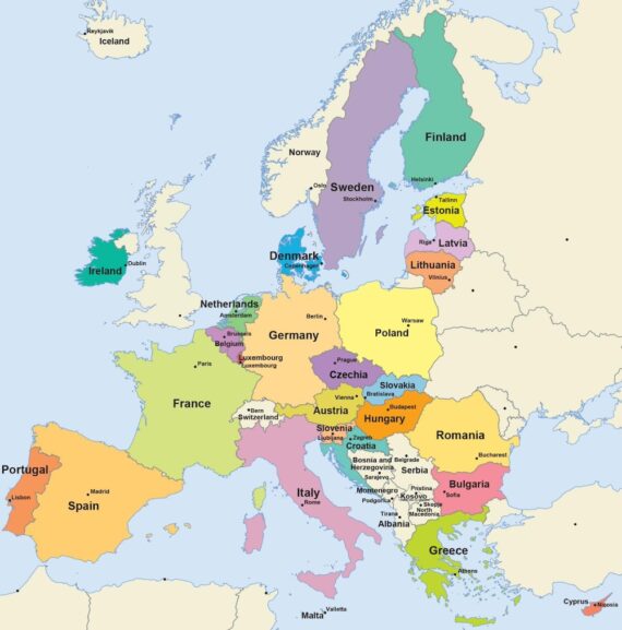 Map of the European Union Map of the European Union