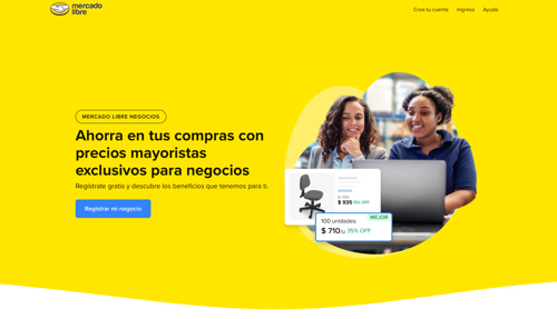 Home page of Mercado Libre Negocios Home page of Mercado Libre Negocios