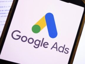 Google Ads logo on a smartphone