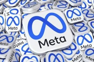 Meta logo repeated many times