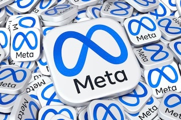 Meta logo repeated many times