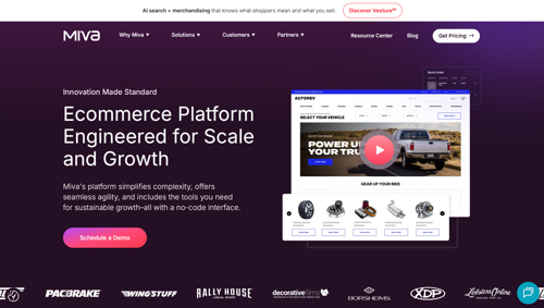 Screenshot of MivaPay web page. 