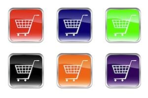 Illustration of 6 shopping carts side by side