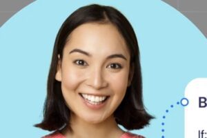 Female holding a phone from Talon.One home page