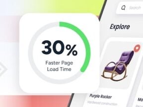 Screenshot from Yottaa showing a smartphone and a speed indicator