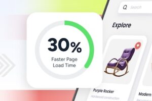 Screenshot from Yottaa showing a smartphone and a speed indicator