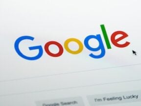 Screenshot of Google search home page