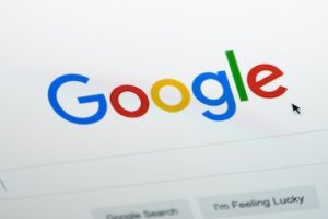 Screenshot of Google search home page