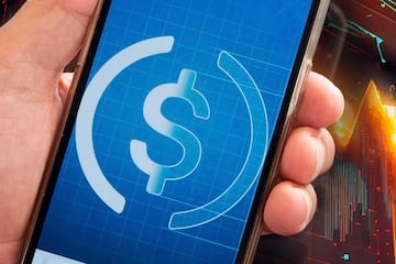 Slablecoin logo on a smartphone
