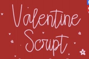 Screenshot of Valentine Script font