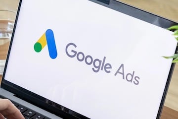 Google Ads logo on a laptop screen