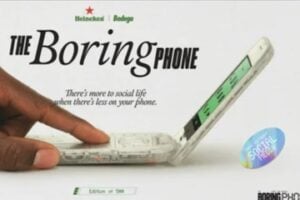 Screenshot of Heineken's Boring Phone.