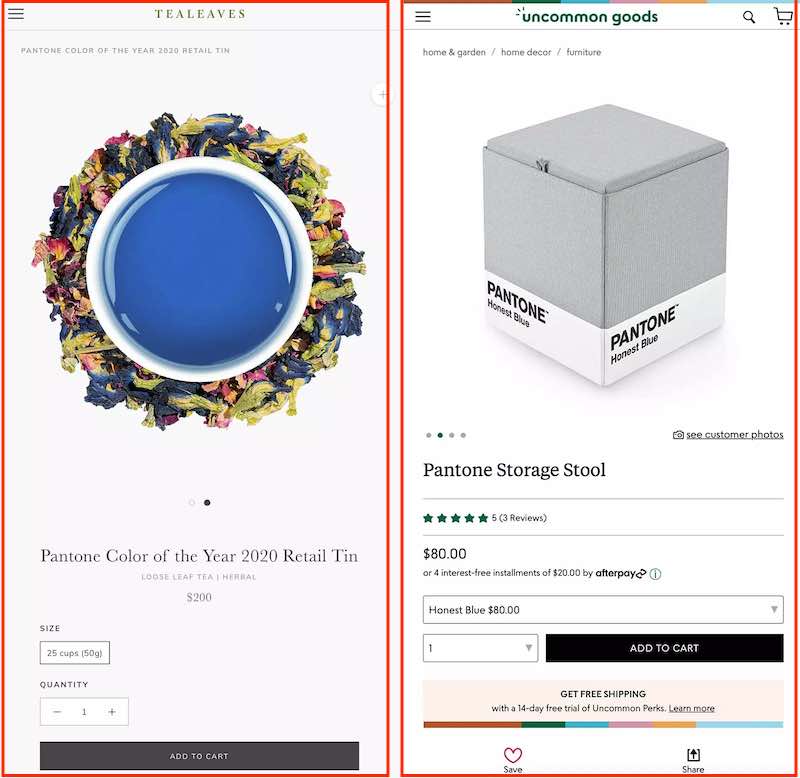 Tealeaves' blue tea and a Pantone stool Tealeaves' blue tea and a Pantone stool