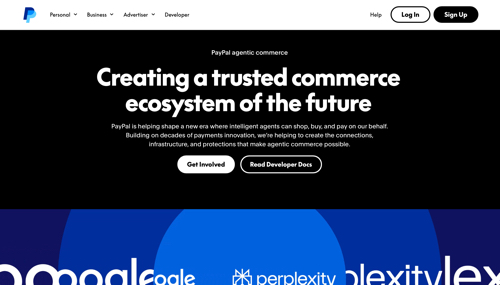 Web page for PayPal Agentic Commerce Web page for PayPal Agentic Commerce