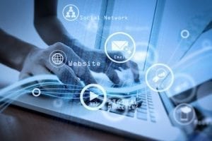 Abstract image of a laptop computer