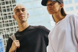 Image from Lululemon Like New of a male and female wearing resold apparel