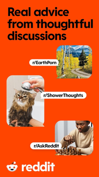 Home page of Reddit on a mobile screen Home page of Reddit on a mobile screen