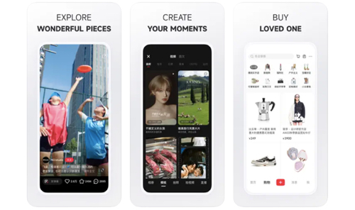 Home page of RedNote Home page of RedNote