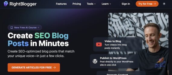 RightBlogger home page