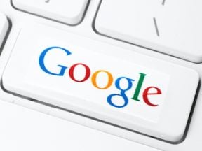 Google logo on a keyboard