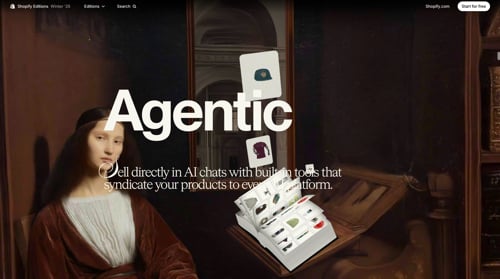 Web page of Shopify Agentic Storefronts Web page of Shopify Agentic Storefronts