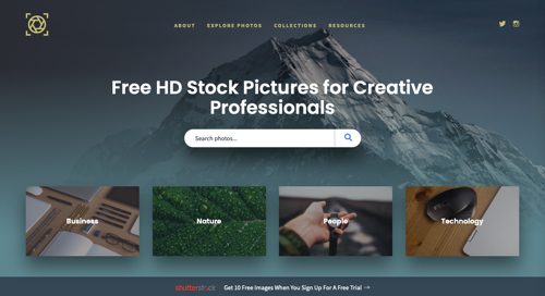 Screenshot of Shot Stash home page. Screenshot of Shot Stash home page.