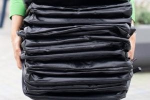 Image from LimeLoop of reusuable shipping bags