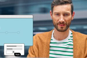 Image from PrestaShop of a male in front of a computer