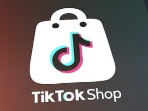 TikTok Shop logo on a smartphone screen