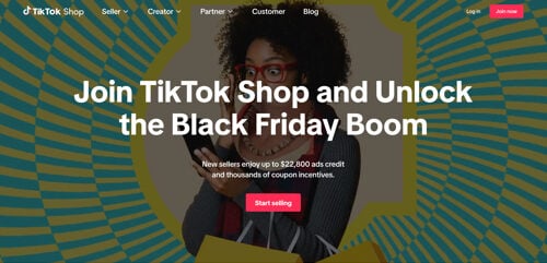 Web page of TikTok Shop Web page of TikTok Shop