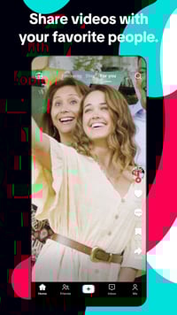 Home page of TikTok on a mobile screen Home page of TikTok on a mobile screen