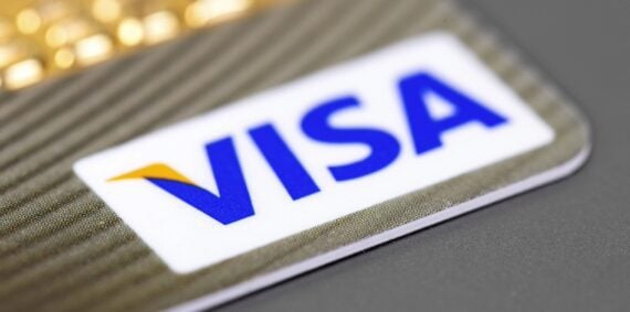 Image of a Visa credit card Image of a Visa credit card