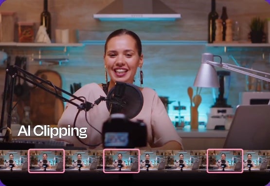 Screenshot from Vizard of a longer video with shorter clips Screenshot from Vizard of a longer video with shorter clips